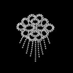 Sew-On Diamante Motif - 95mm x 70mm - Silver