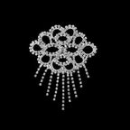 Sew-On Diamante Motif - 95mm x 70mm - Silver