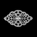 Sew-On Diamante Motif - 140mm x 80mm - Silver