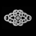 Sew-On Diamante Motif - 110mm x 65mm - Silver