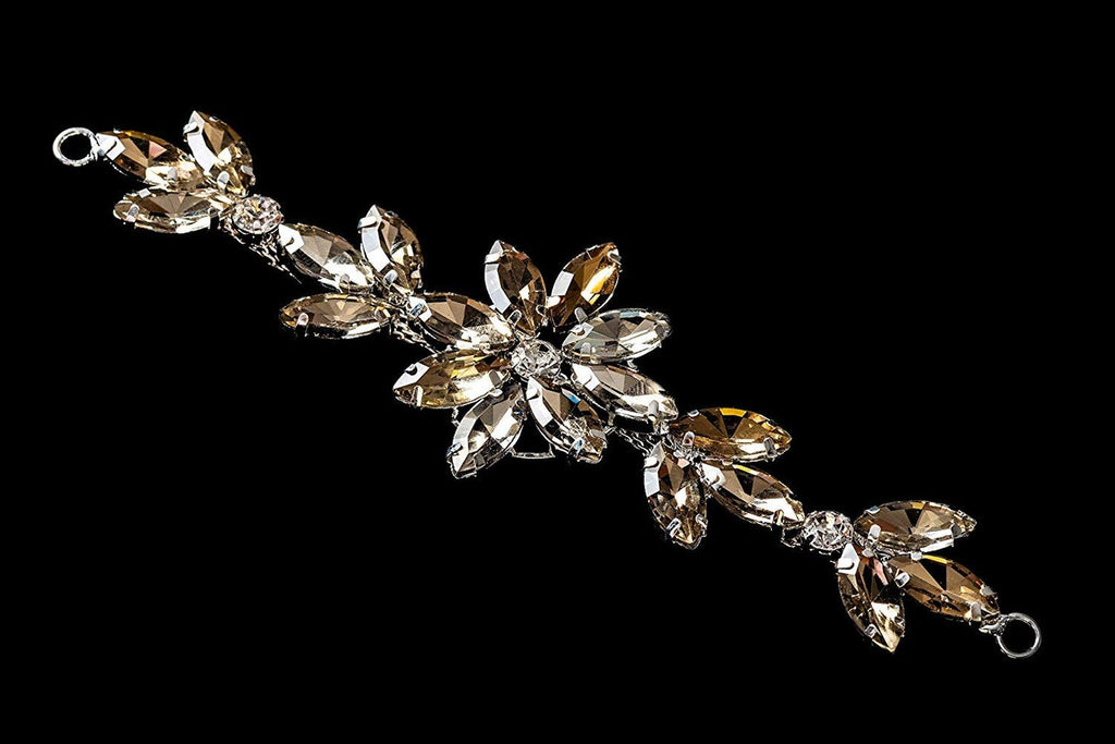 Sew-On Diamante Flower Motif