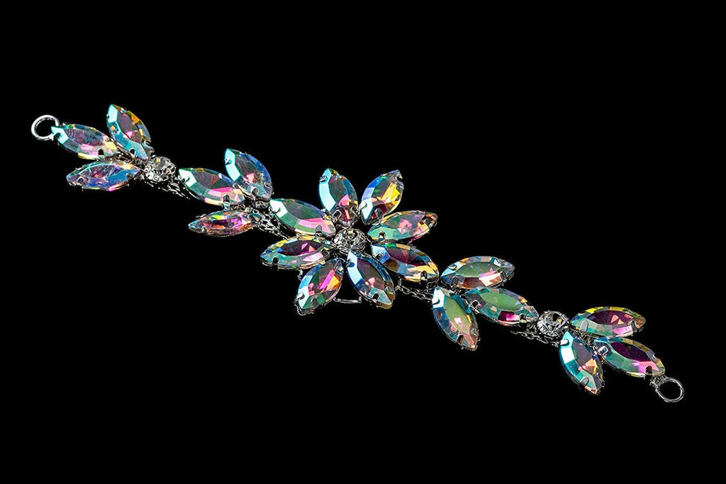 Sew-On Diamante Flower Motif