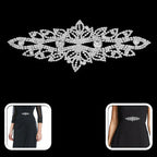 Sew-On Diamante Motif - 170mm x 75mm - Silver