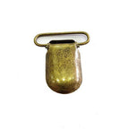 25mm Bronze Snap Clip-On Holders with Ring - (Pack of 10)