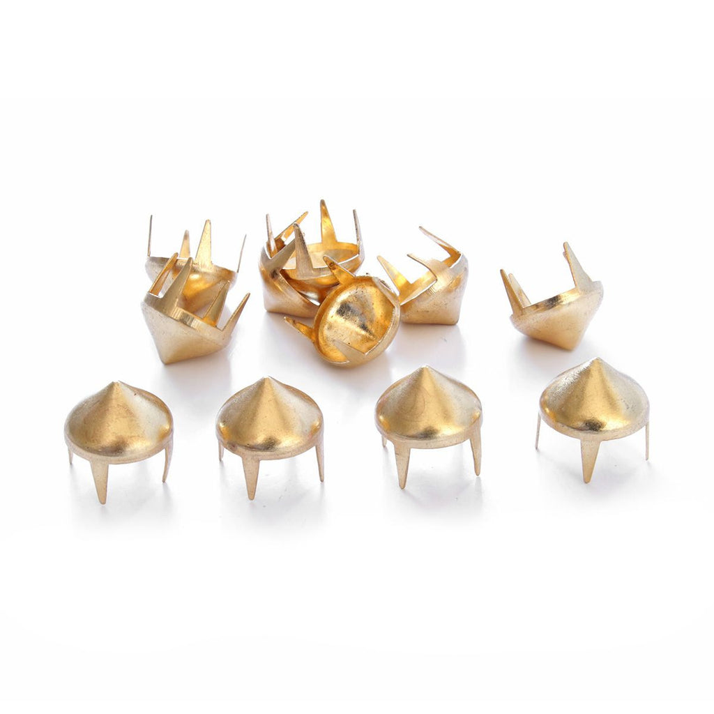Spike High Cone Stud Rivet with 4 Prongs - (Pack of 50)