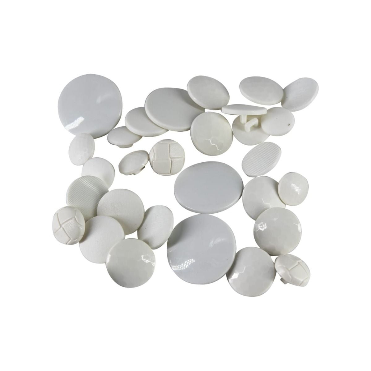 Plastic Buttons, Dome White - 100g - Trimming Shop – TrimmingShop