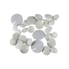 Plastic Buttons, Dome White - 100g