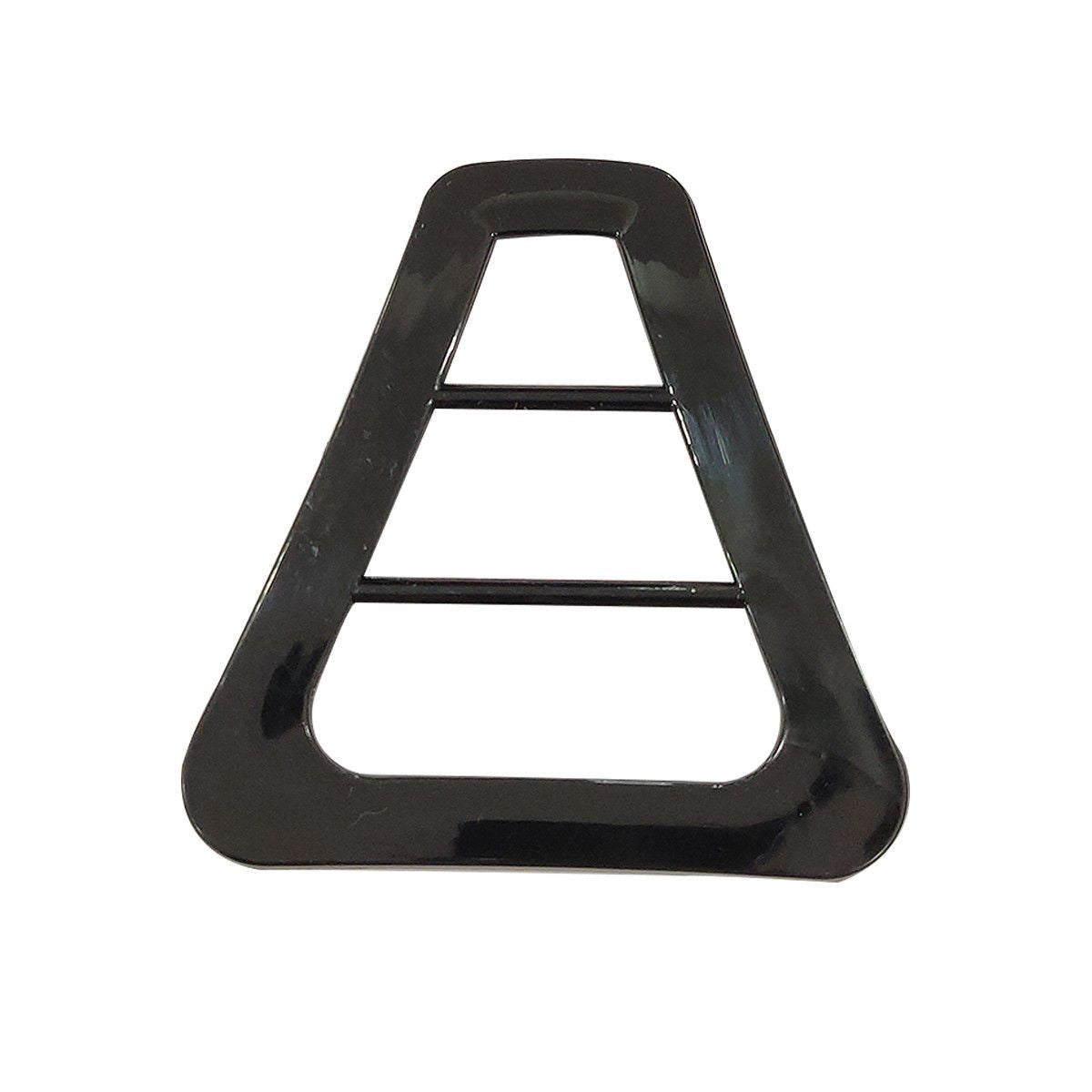 Black Plastic Triangle Buckles - (Pack of 2)