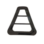 Black Plastic Triangle Buckles - (Pack of 2)