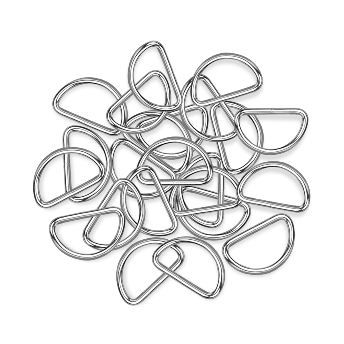 Non-Welded Metal D-Rings (Pack of 10)