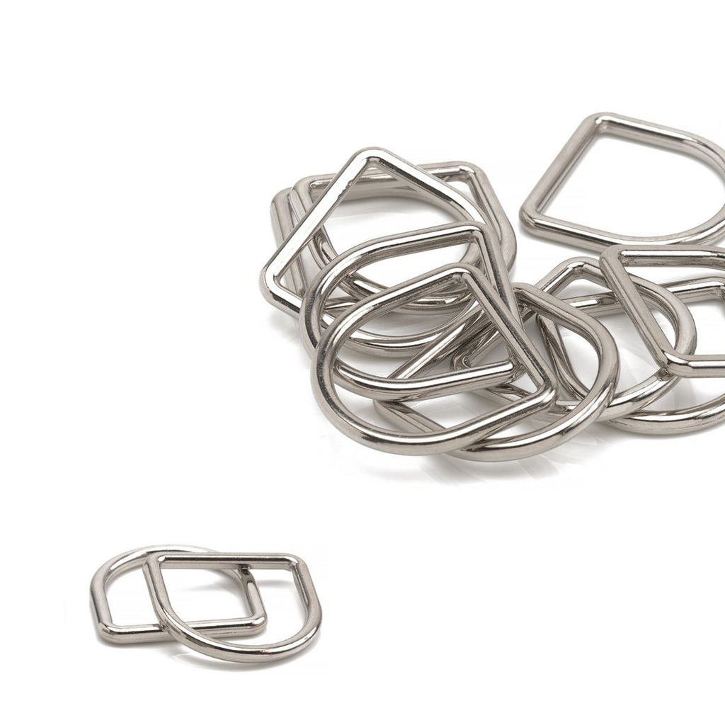 Welded Metal D-Rings - (Pack of 10)