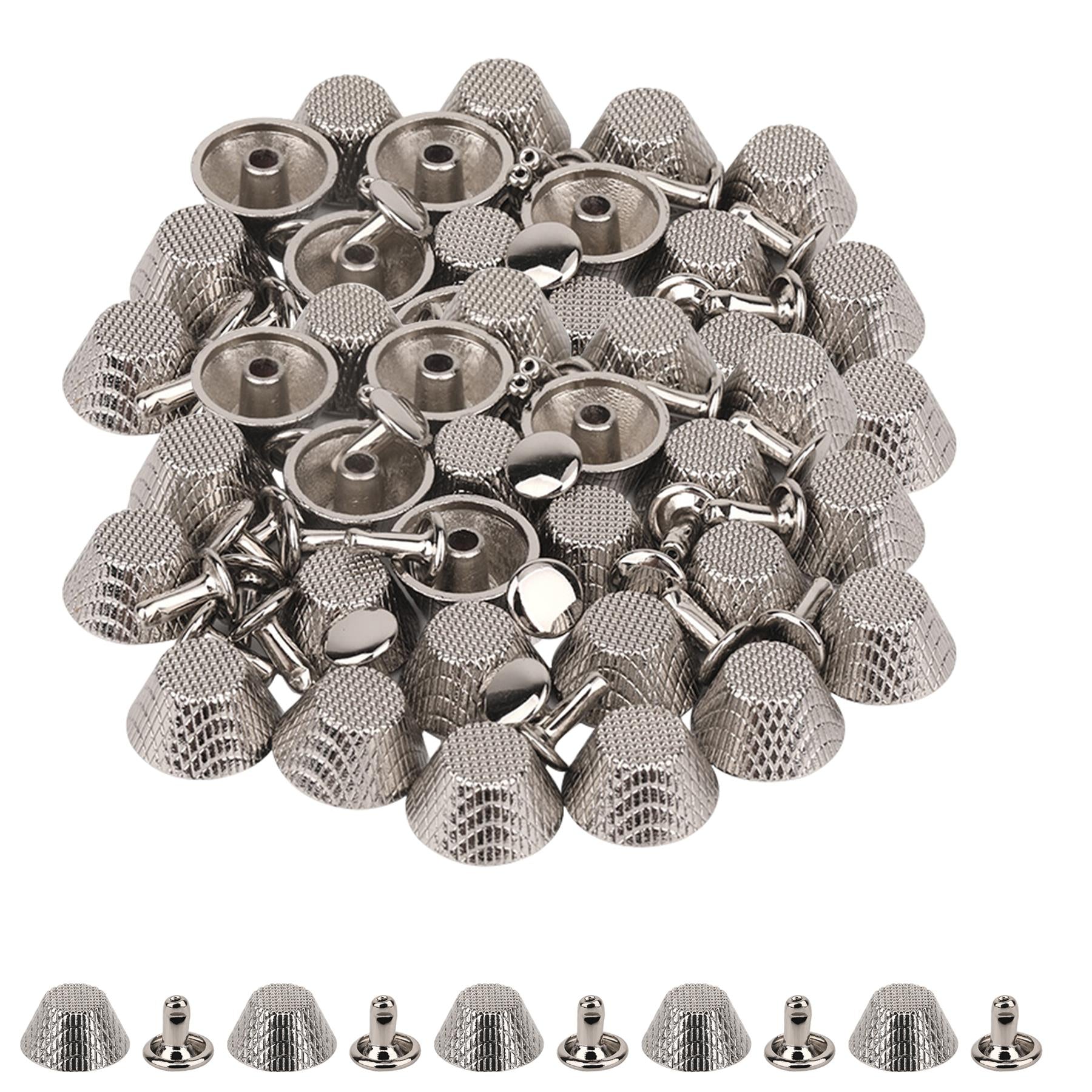14mm Etched Mushroom Bag Feet Rivets - Pack of 25