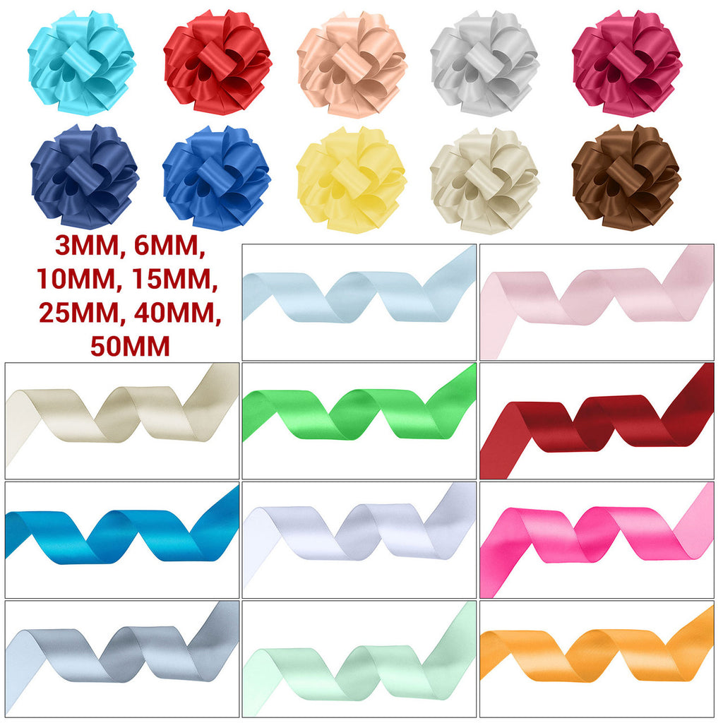 25m Double Sided Satin Ribbon Roll