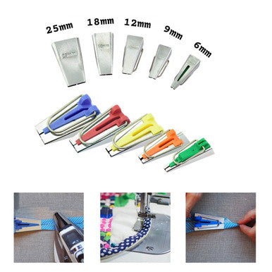 Fabric Bias Tape Maker Binding Tool (Pack of 5)
