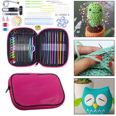 Crochet Hooks (Pack of 100) Set with Leather Case