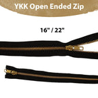 YKK Brass Medium Weight Open-End Zip