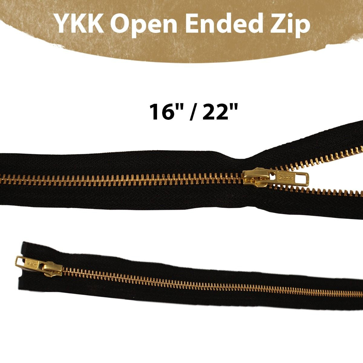 YKK Brass Medium Weight Open-End Zip