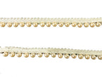 2m x 30mm Lace Embroidery Trim with Pearls - Ivory