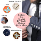 Clear Buttons - 4 Hole