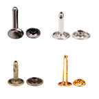 Double Cap Tubular Rivets Extra Long Studs (Pack of 50)