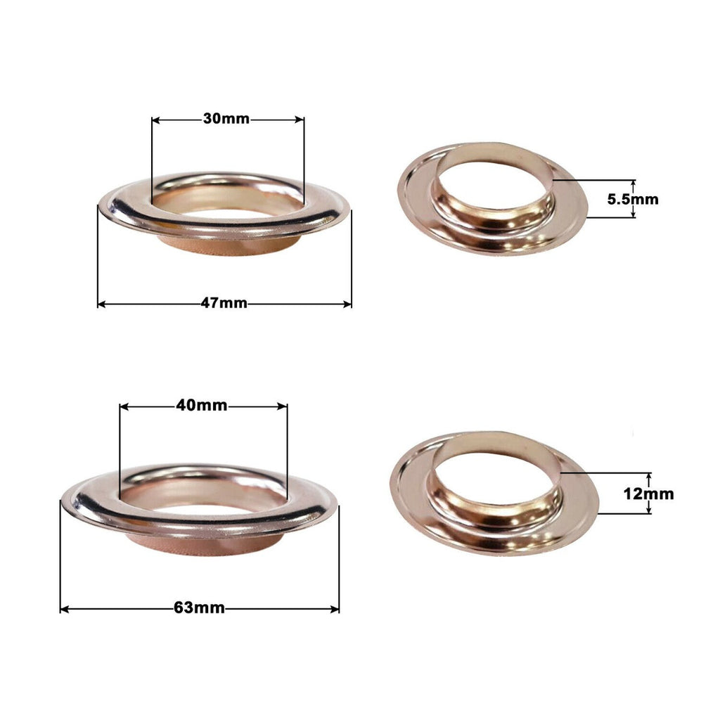 Large Brass Eyelets - (Pack of 10)