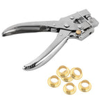 4mm Gold Eyelets with Eyelet Setting Pliers - (Pack of 100)
