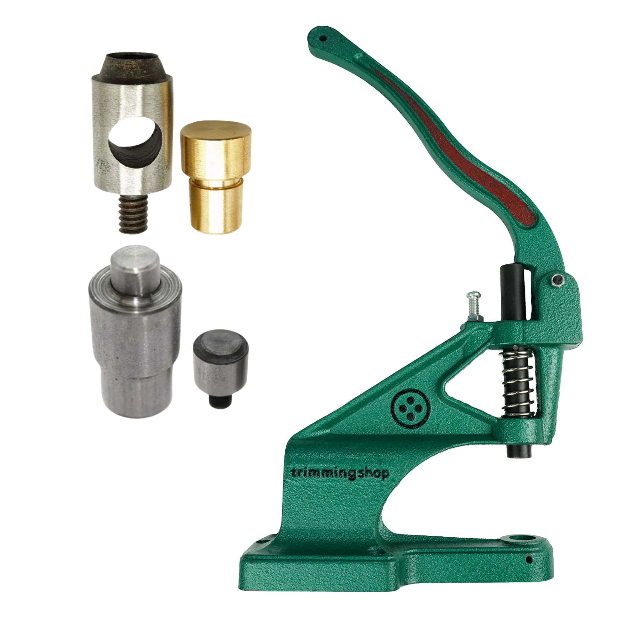 The Green Machine Hand Press® with Eyelet Setting and Hole Punching Die Sets