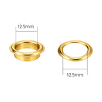 12.5mm Gold Eyelets for Tarpaulin with Hole Fixing Kit (Pack of 50)
