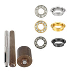 6mm Diamante Studded Brass Eyelets with Fixing Hand Tool - (Pack of 50)