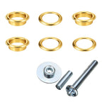 12.5mm Gold Eyelets for Tarpaulin with Hole Fixing Kit (Pack of 50)