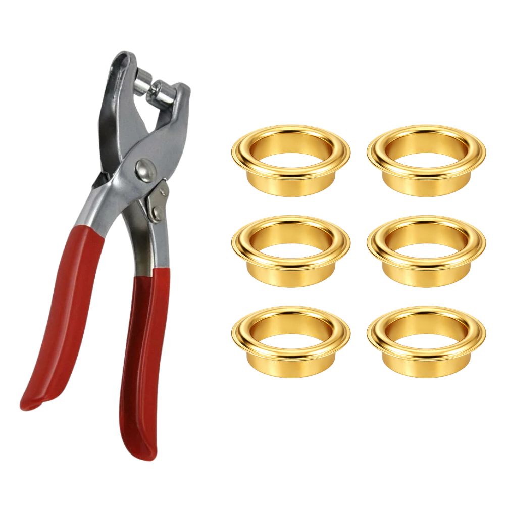4mm Gold Eyelets with Fixing Pliers
