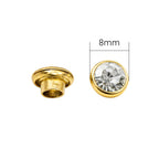 Flat Diamante Rivets With Pins (Pack of 10)