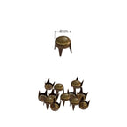 Round Flat Head Punk Studs - (Pack of 100)