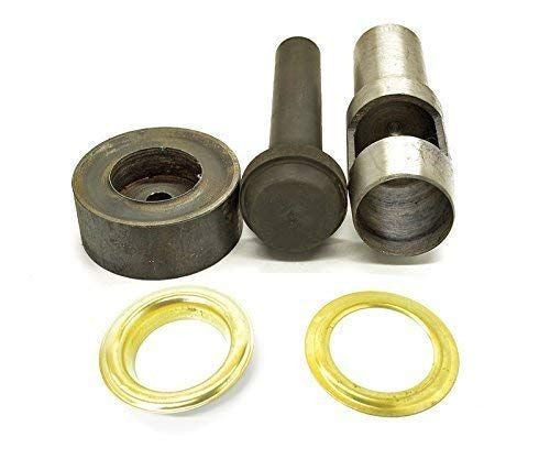 Brass Eyelets with Iron Hole Punch Hand Tool (Pack of 10)