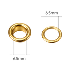 6.5mm Iron Eyelets with Aluminium Washers - Pack of 50