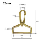 Swivel Lobster Clasp Snap Hook with Square D-Ring (Pack of 1)