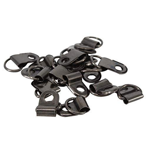 10mm Metal Single Hole D-Ring Hooks (Pack of 2)