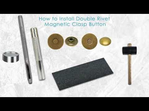 Magnetic Clasp Snap Fastener Button Double Rivet Closures