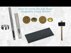 Magnetic Clasp Snap Fastener Button Double Rivet Closures