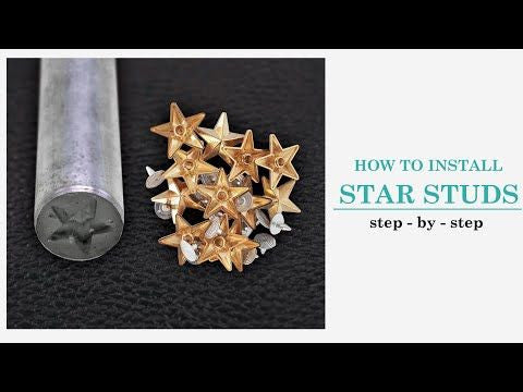 Star Shaped Studs with Back Pin Rivets (Pack of 50)