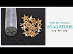 Star Shaped Studs with Back Pin Rivets (Pack of 50)