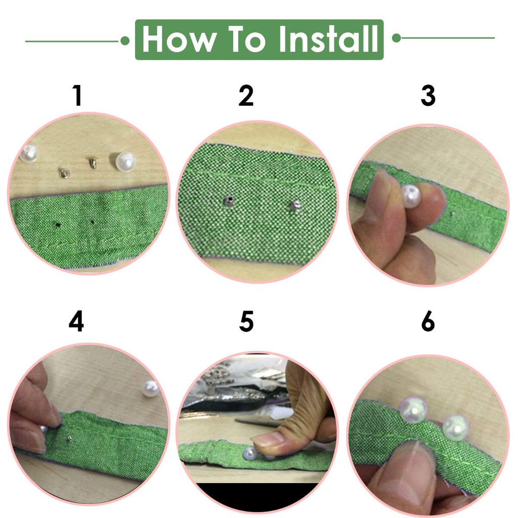 Round Pearl Rivet Studs with Base Pin (Pack of 100)