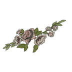Sew-On Rose Design Embroidered Patch Motif