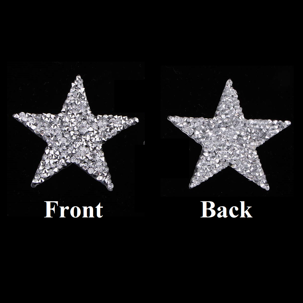 35mm Iron On Star Rhinestone Patches