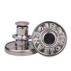 17mm Silver No-Sew Replacement Jeans Buttons