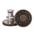 No-Sew Jean Button Replacements - Bronze - 17mm