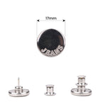 17mm No-Sew Jean Button Replacements - Silver "Jeans"