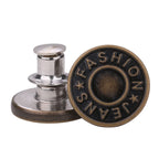 17mm No-Sew Jean Button Replacements - Bronze "Jeans Fashion"