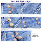 Instant Tool-Free Waist Adjustment Buttons - (Set of 4)