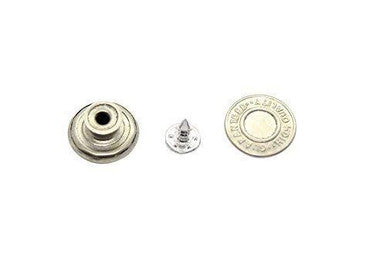 17mm Jeans Buttons with Pins (Pack of 10)